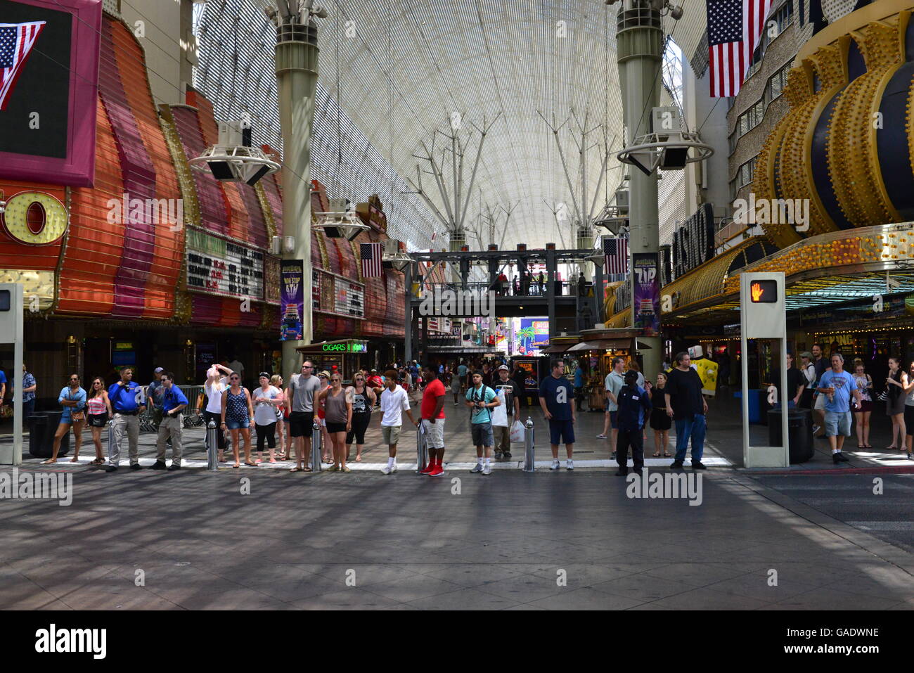 Fremont street during the daytime in Las Vegas Stock Photo Alamy