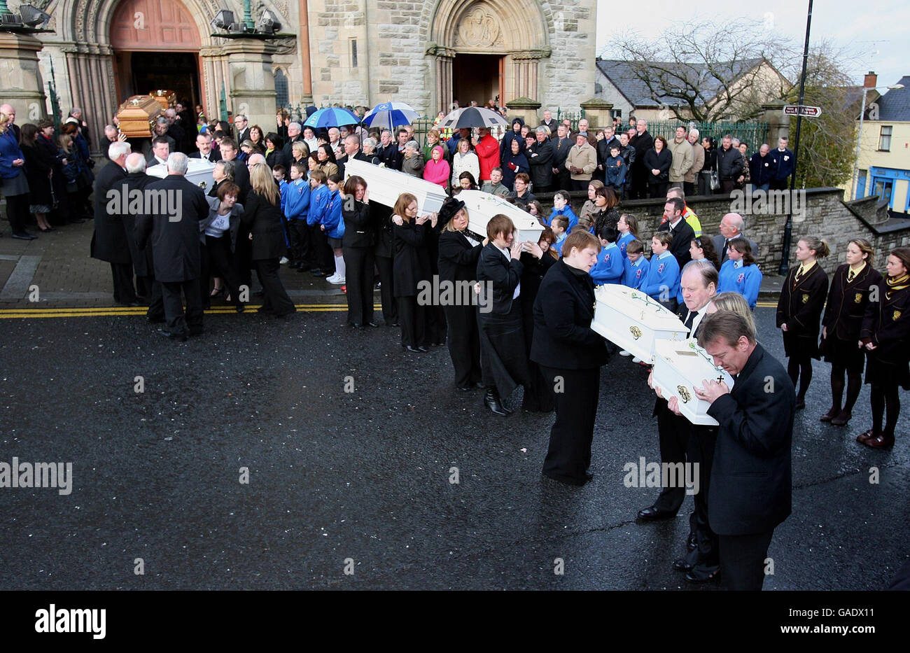 Omagh house fire funeral Stock Photo Alamy