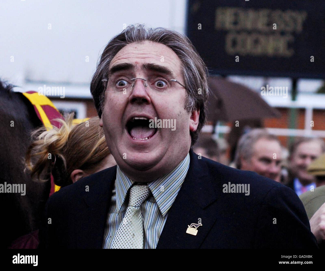 Denman owner Harry Findlay after victory in The Hennessy Cognac Gold Cup at Newbury Racecourse. Stock Photo