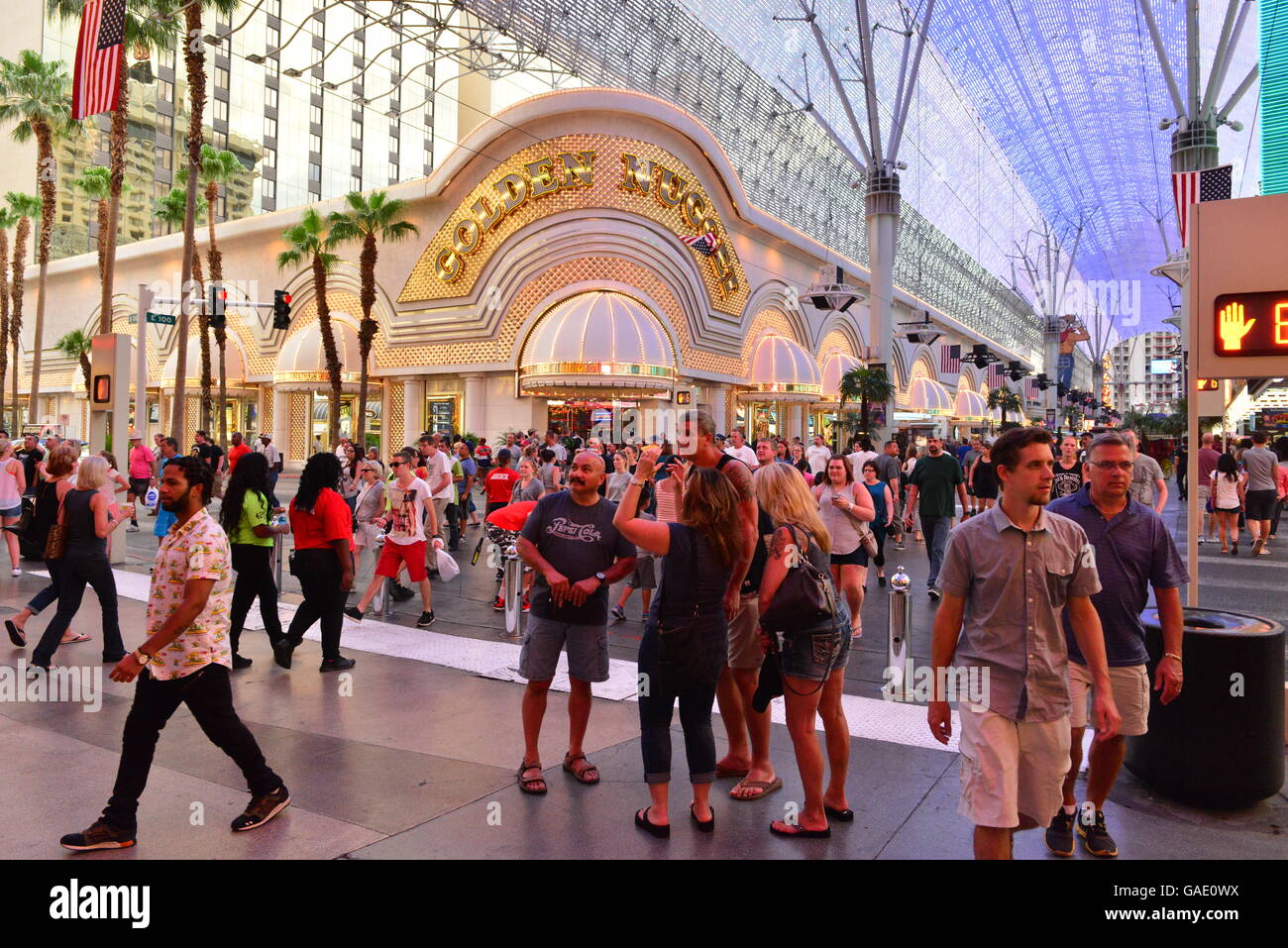 Fremont street during the daytime in Las Vegas Stock Photo Alamy