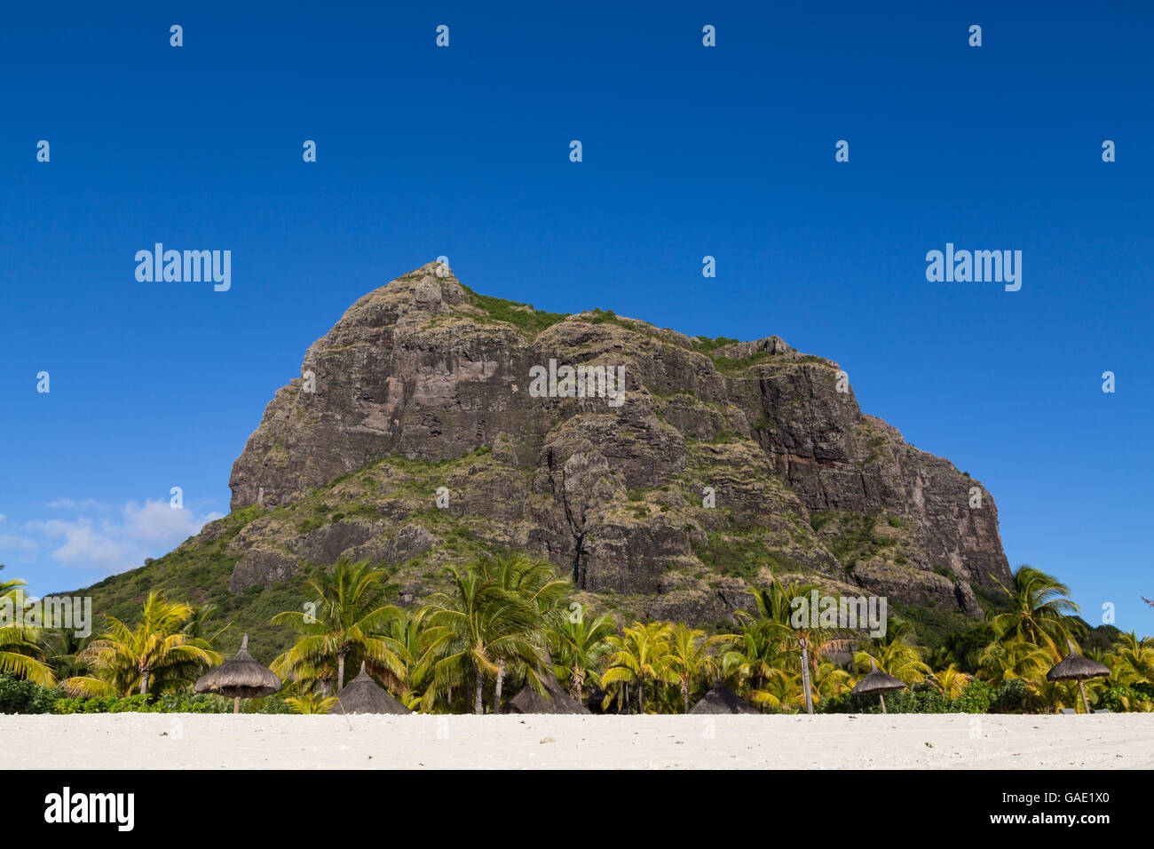 Le Morne Brabant Mauritius with blue sky Stock Photo - Alamy