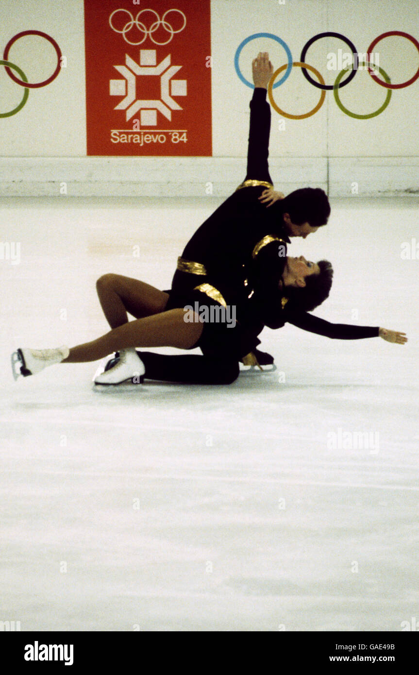 Great Britain's Wendy Sessions and Stephen Williams compete in the ice dancing. Stock Photo