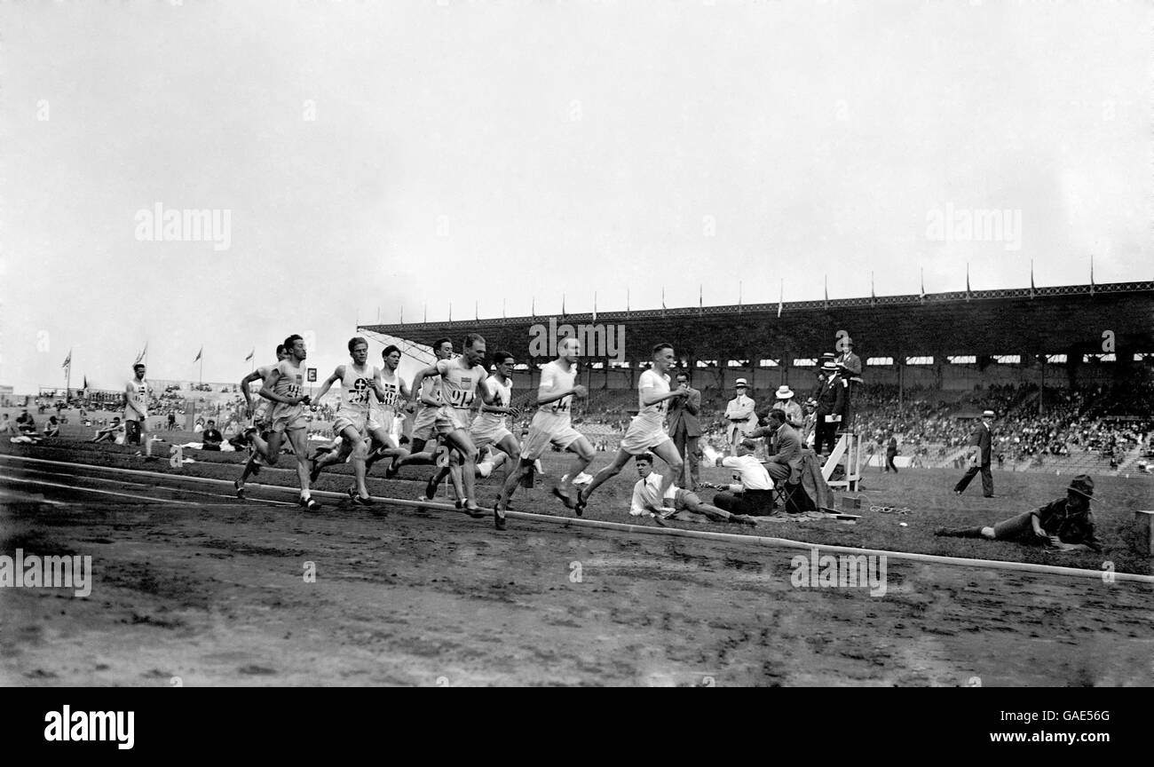 Paris 1924 Olympic Games - Athletics - 800 metres - Colombes Stadium Stock Photo