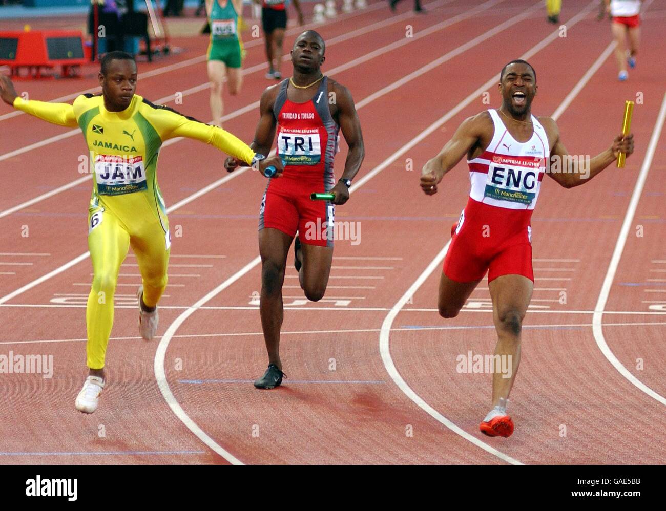 Manchester 2002 commonwealth games mens 100m hires stock photography