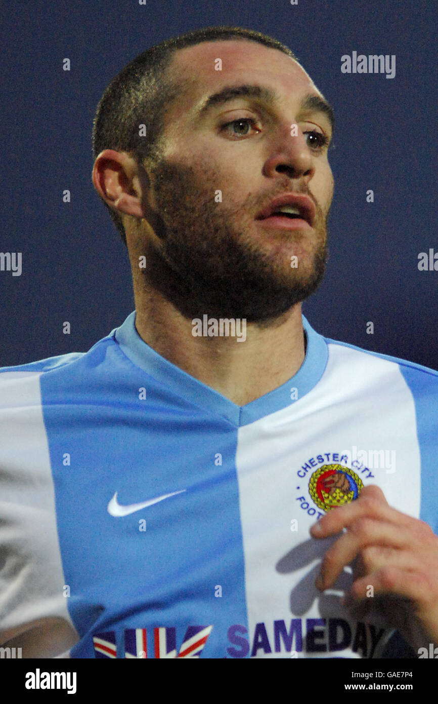 Soccer - Coca-Cola Football League Two - Chester City v Milton Keynes Dons - The Deva Stadium. Simon Marples, Chester City Stock Photo