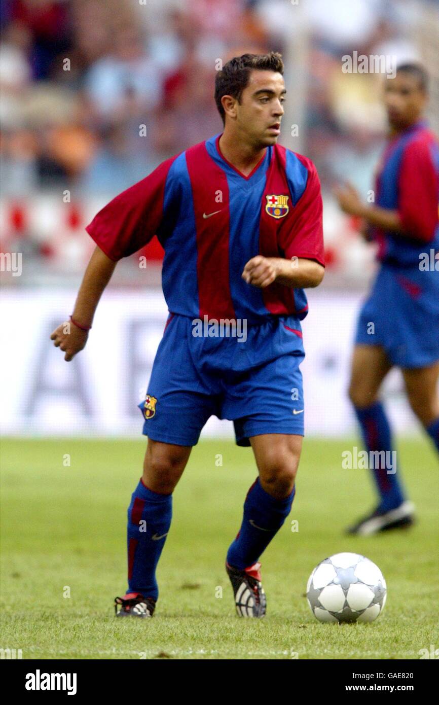 Soccer - Amsterdam Tournament - Barcelona v Parma. Barcelona's Xavi in action during the match against Parma Stock Photo
