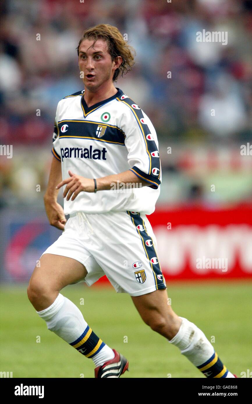 Parma's Aimo Diana in action during the match against Barcelona Stock Photo