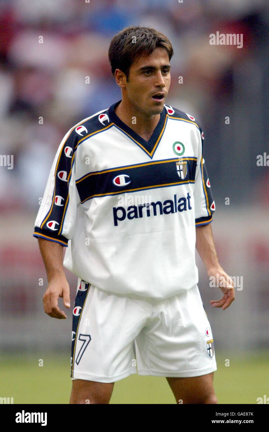 Parma's Marco Marchionni during the game against Barcelona Stock Photo