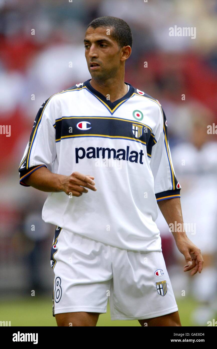 Parma's Sabri Lamouchi during the game against Barcelona Stock Photo