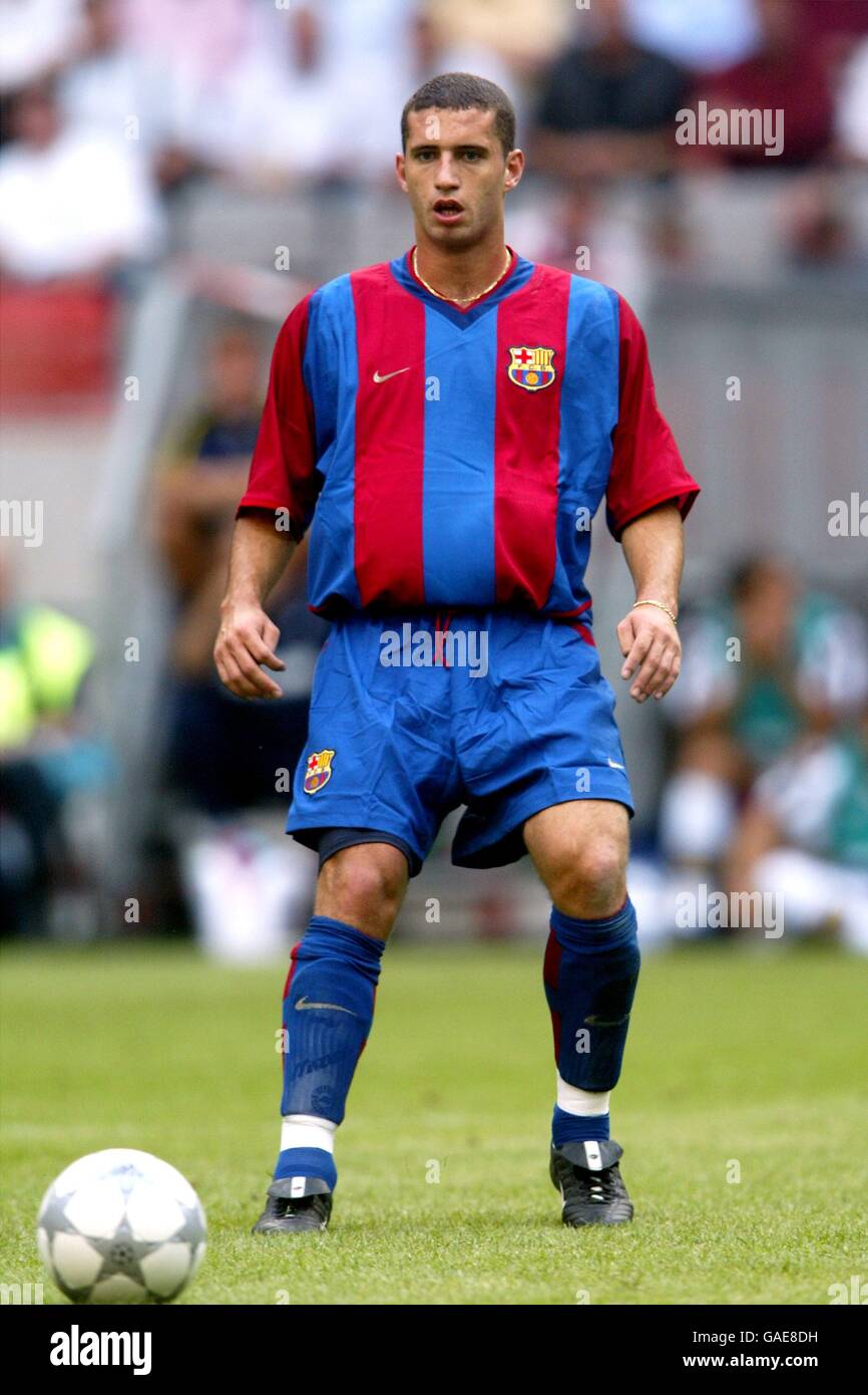 Barcelona's Fabio Rochemback in action during the match against Parma Stock Photo