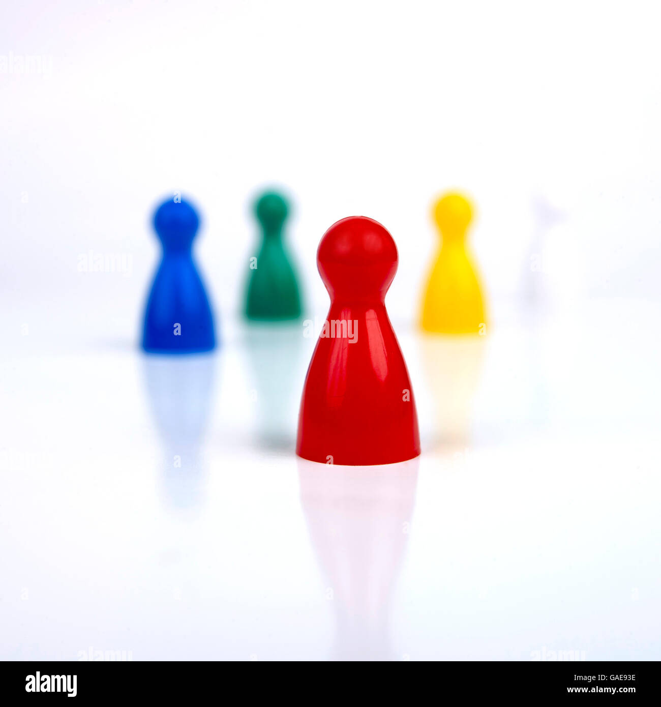 Game pieces in various colours Stock Photo Alamy