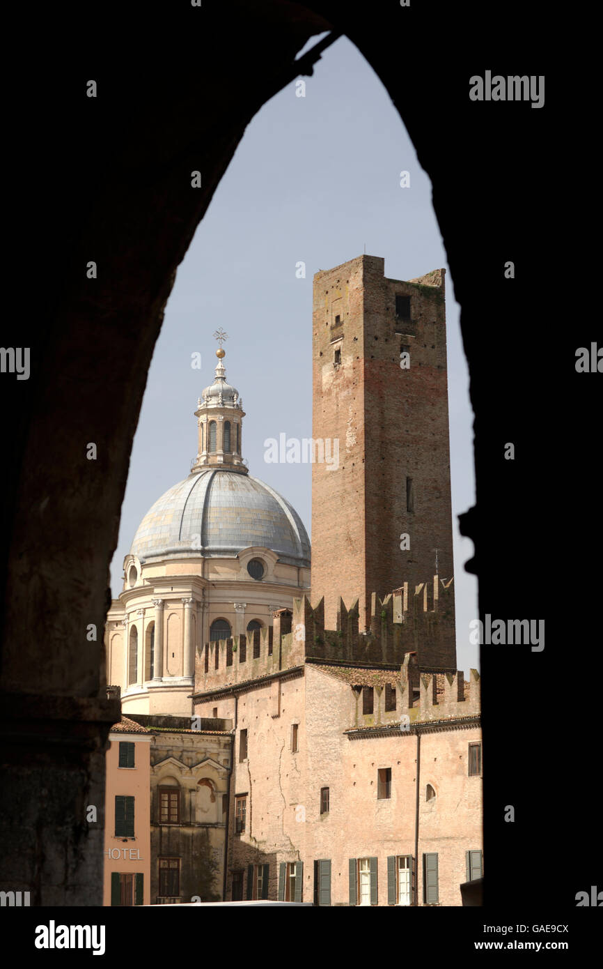Church of Sant'Andrea from the Palazzo Ducale, Mantua or Mantova, Lombardy, Italy, Europe Stock Photo