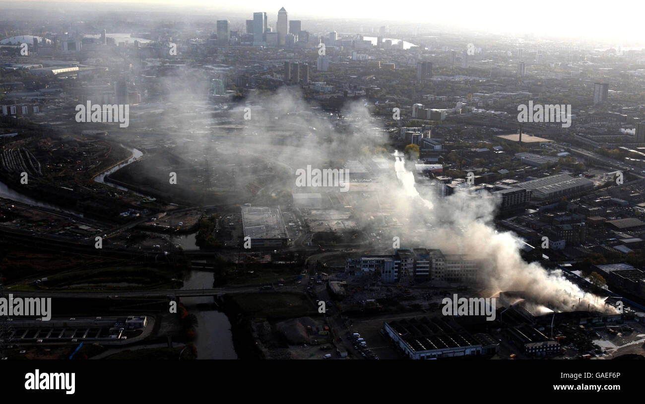 Fire in Stratford Stock Photo - Alamy