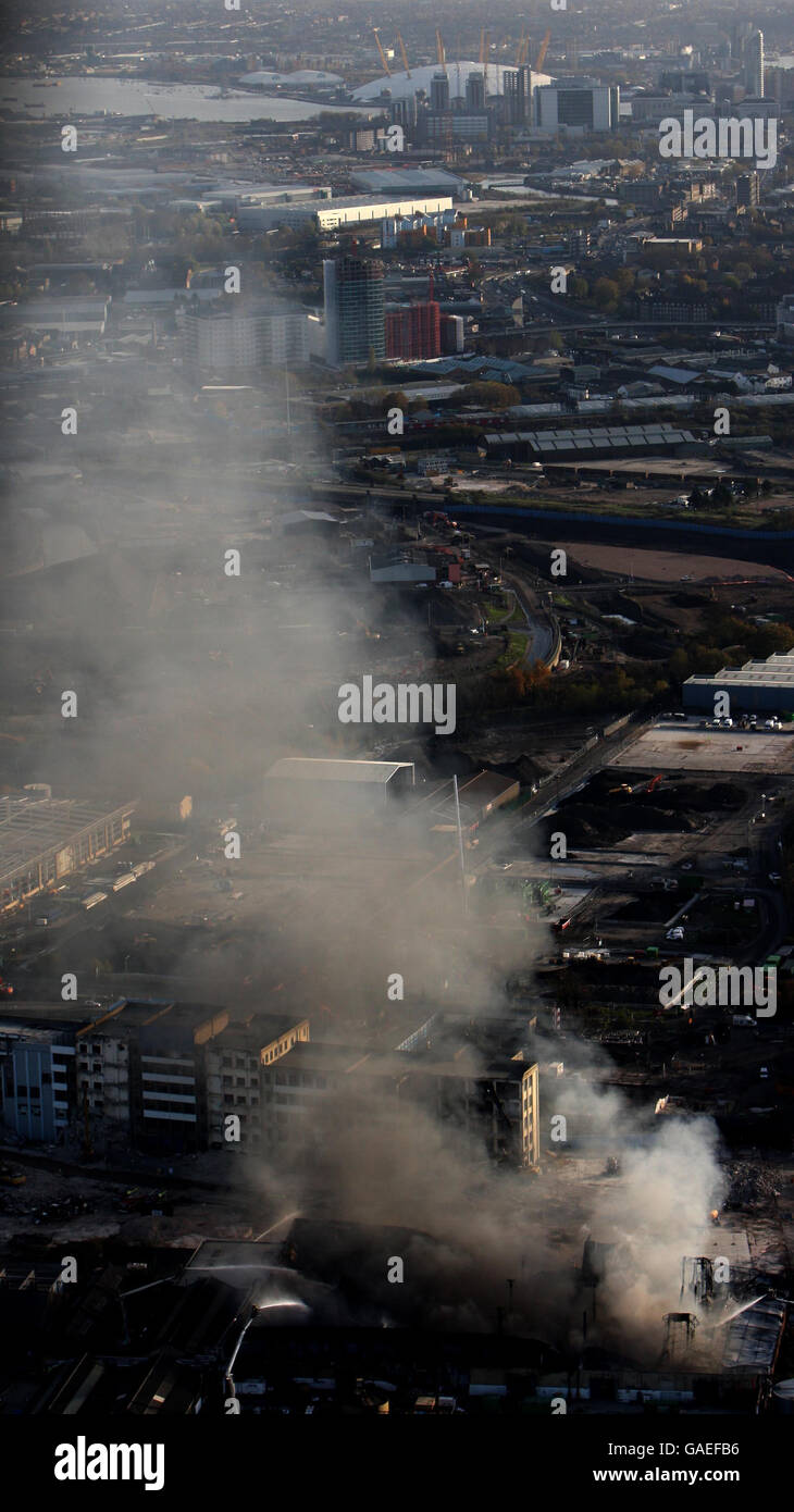 Fire in Stratford Stock Photo - Alamy