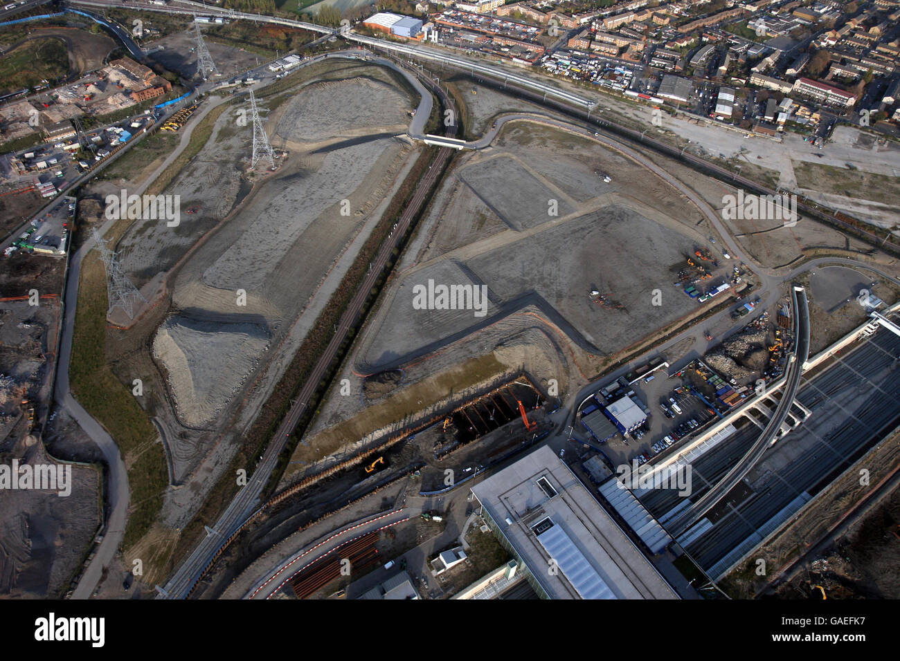 Aerial views of Olympic Park Stock Photo - Alamy