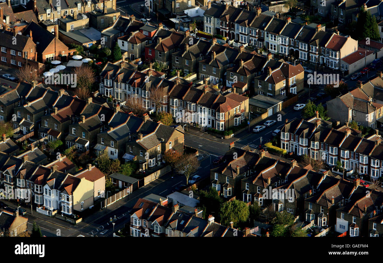 General view of residential property in Stratford, east London. Stock Photo