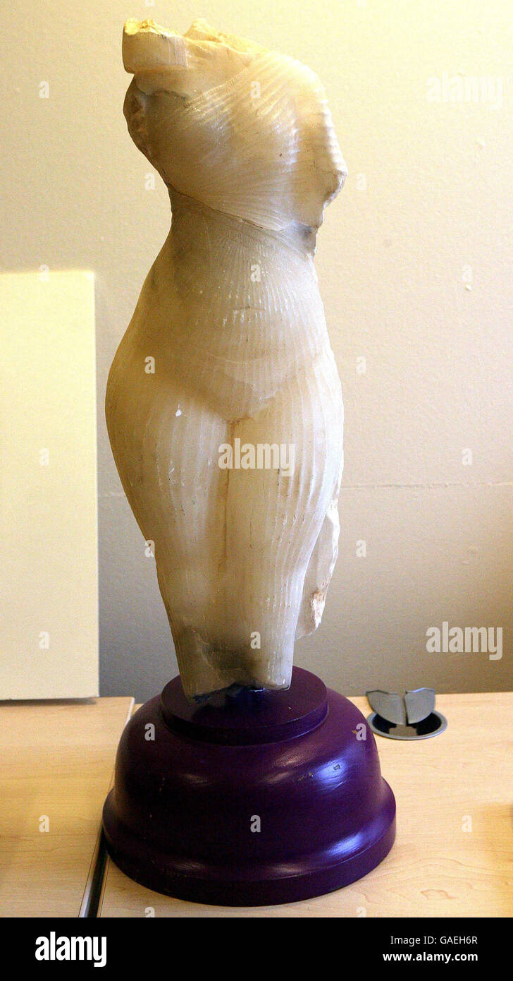 View of the fake statue of an Egyptian princess, which and Olive