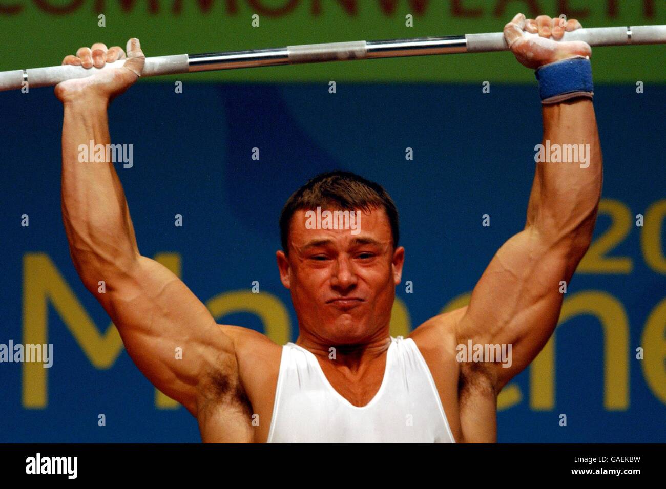 Manchester 2002 - Commonwealth Games - Weightlifting - Men up to 94 kg Stock Photo