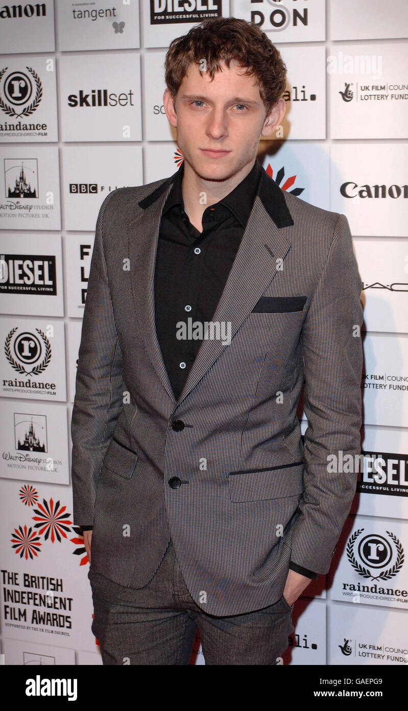 Best Actor Nominee Jamie Bell arrives for The British Independent Film Awards at The Roundhouse, London. Stock Photo
