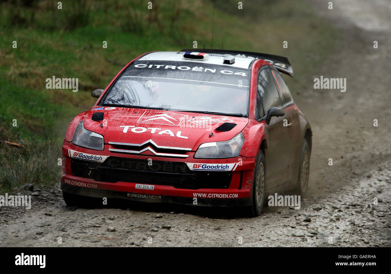 Sebastien Loeb of France in the Citroen C4 WRC on the Brechfa Special Stage  during the FIA World Rally Championship Stock Photo - Alamy