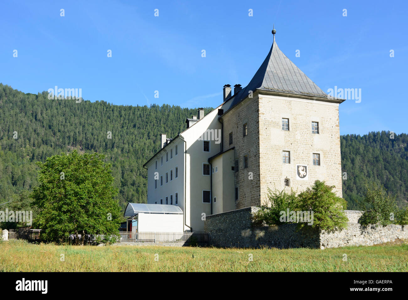 Ried im Oberinntal Sigmundsried Castle Austria Tirol, Tyrol Oberes Gericht Stock Photo