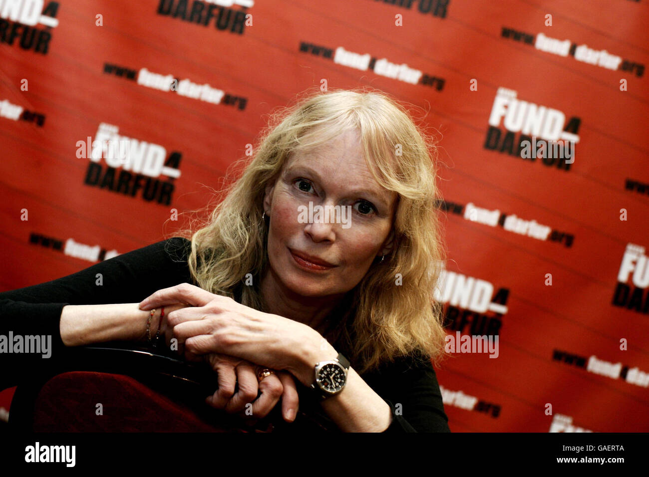Mia Farrow launches Fund4Darfur Stock Photo Alamy