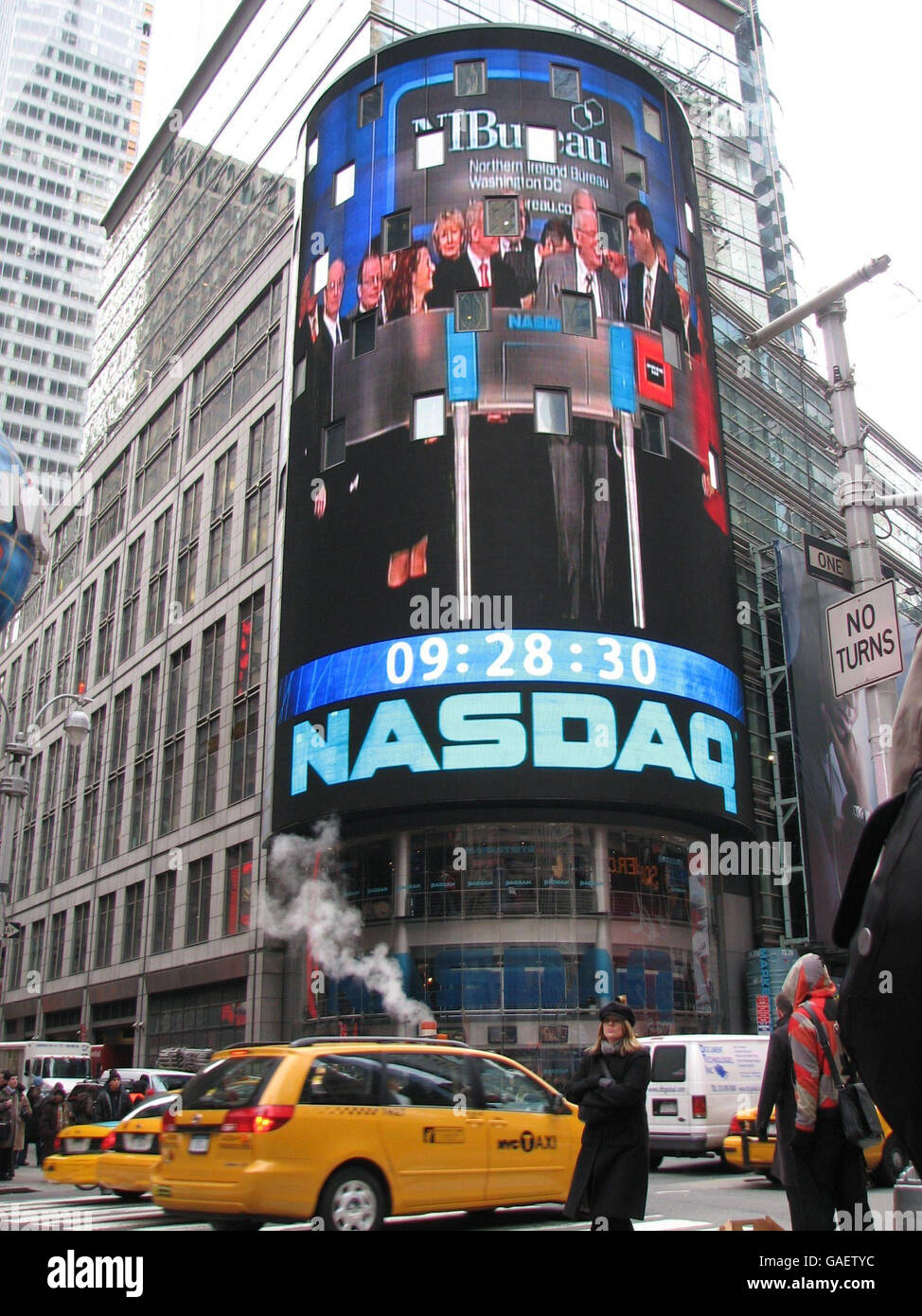 During a spectacular opening of the Nasdaq stock exchange in New York s Times Square which was projected onto a seven storey high screen and broadcast live across the United States Northern Ireland s ...