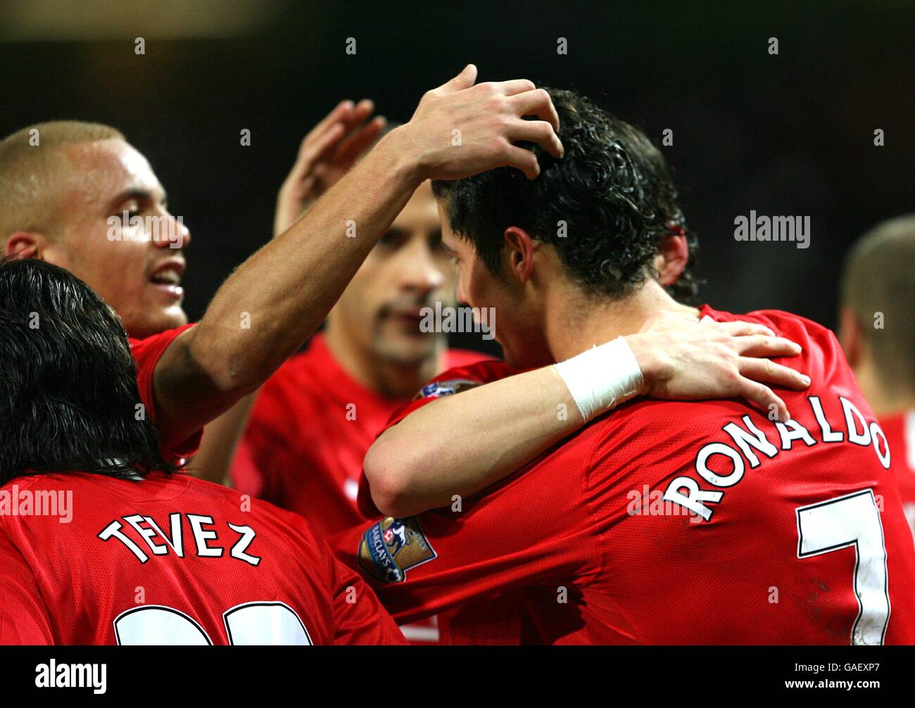 Manchester United's Cristiano Ronaldo celebrates at the final whistle Stock  Photo - Alamy