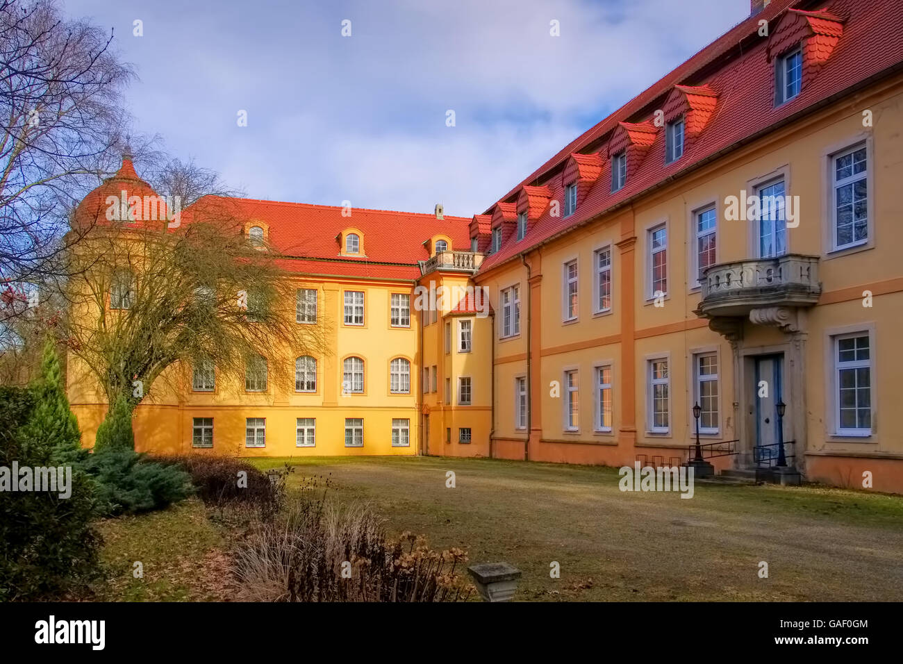 Lipsa Schloss in Brandenburg -  Lipsa palace in Lusatia in Germany Stock Photo