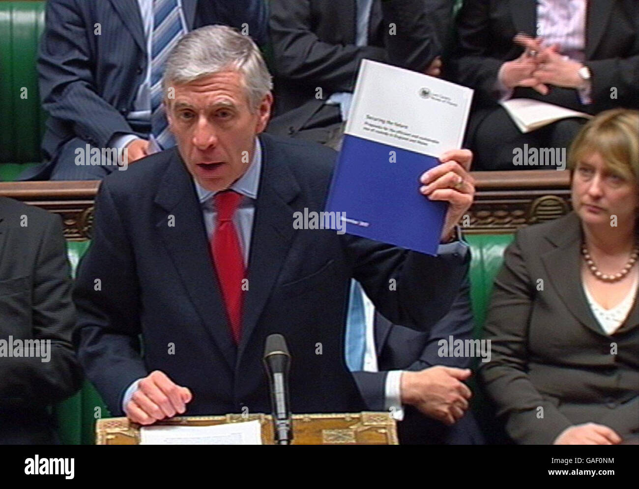 Justice secretary jack straw gives statement in house commons hires