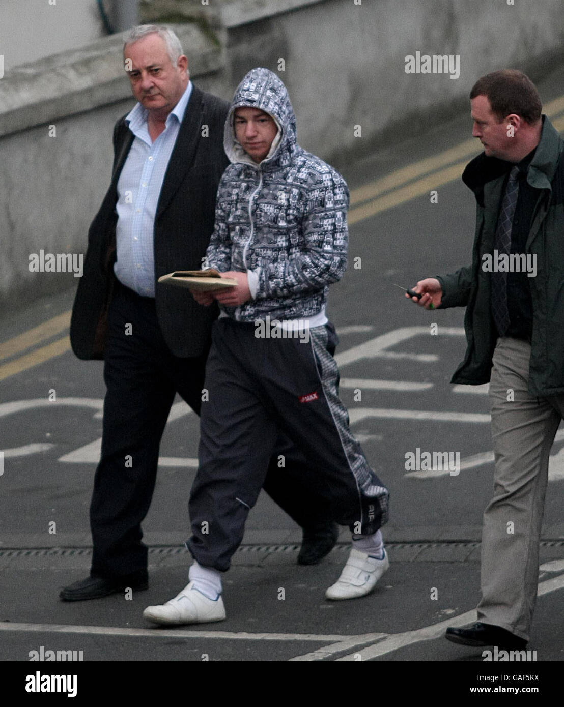 Warren Graham, of Shancastle Lawns, Clondalkin arriving at Dublin District Court where he is charged with the fatal stabbing of Paul Keegan, 42, in Walkinstown on December 10. Stock Photo