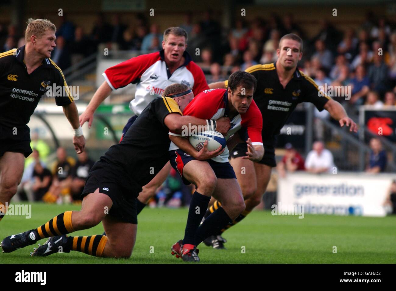 Maillot De Rugby London Wasps 2009-2010 Canterbury - Taille Grand Homme, Noir Domicile