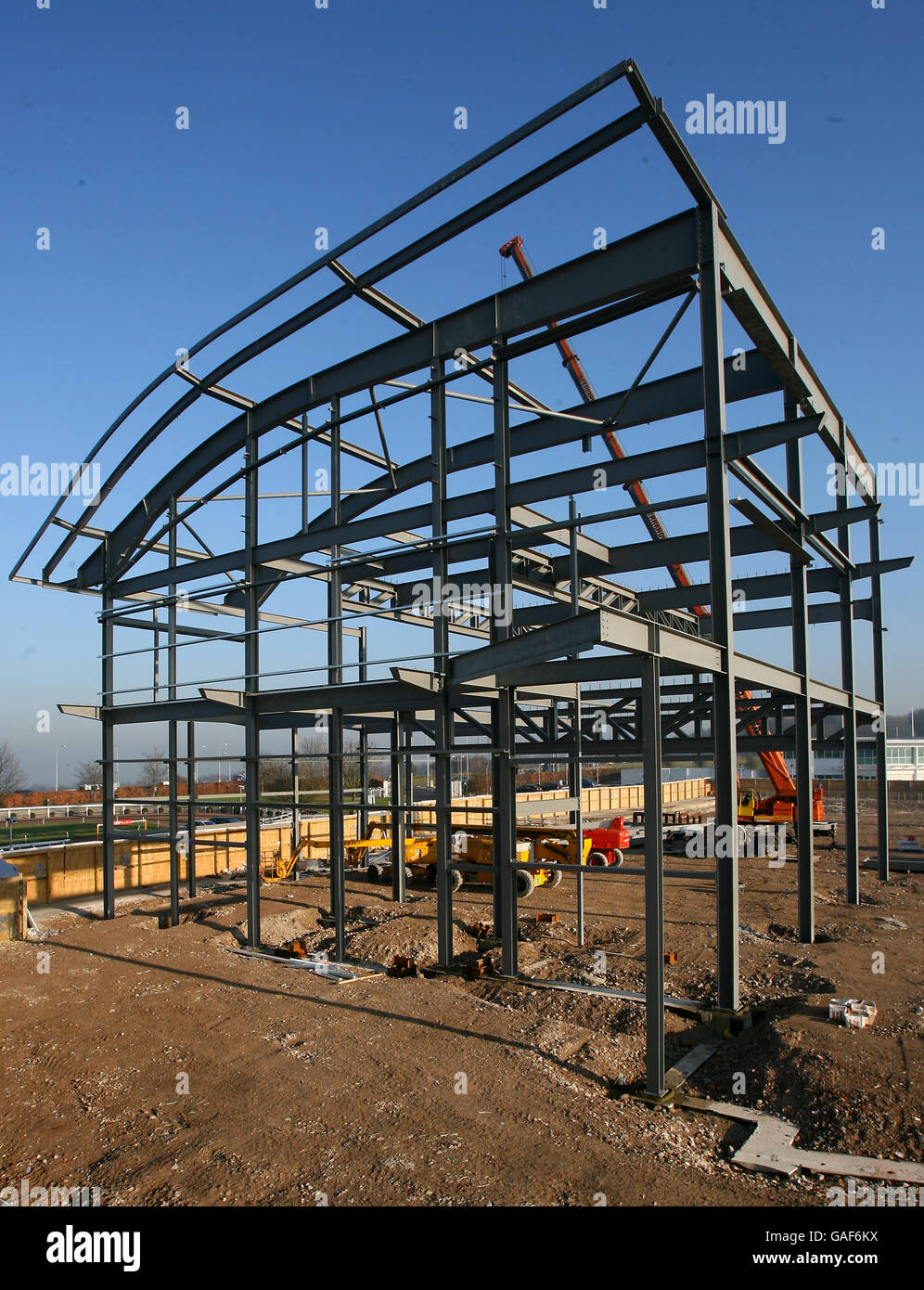 Redevelopment of the Grandstand at Epsom Downs Racecourse Stock Photo