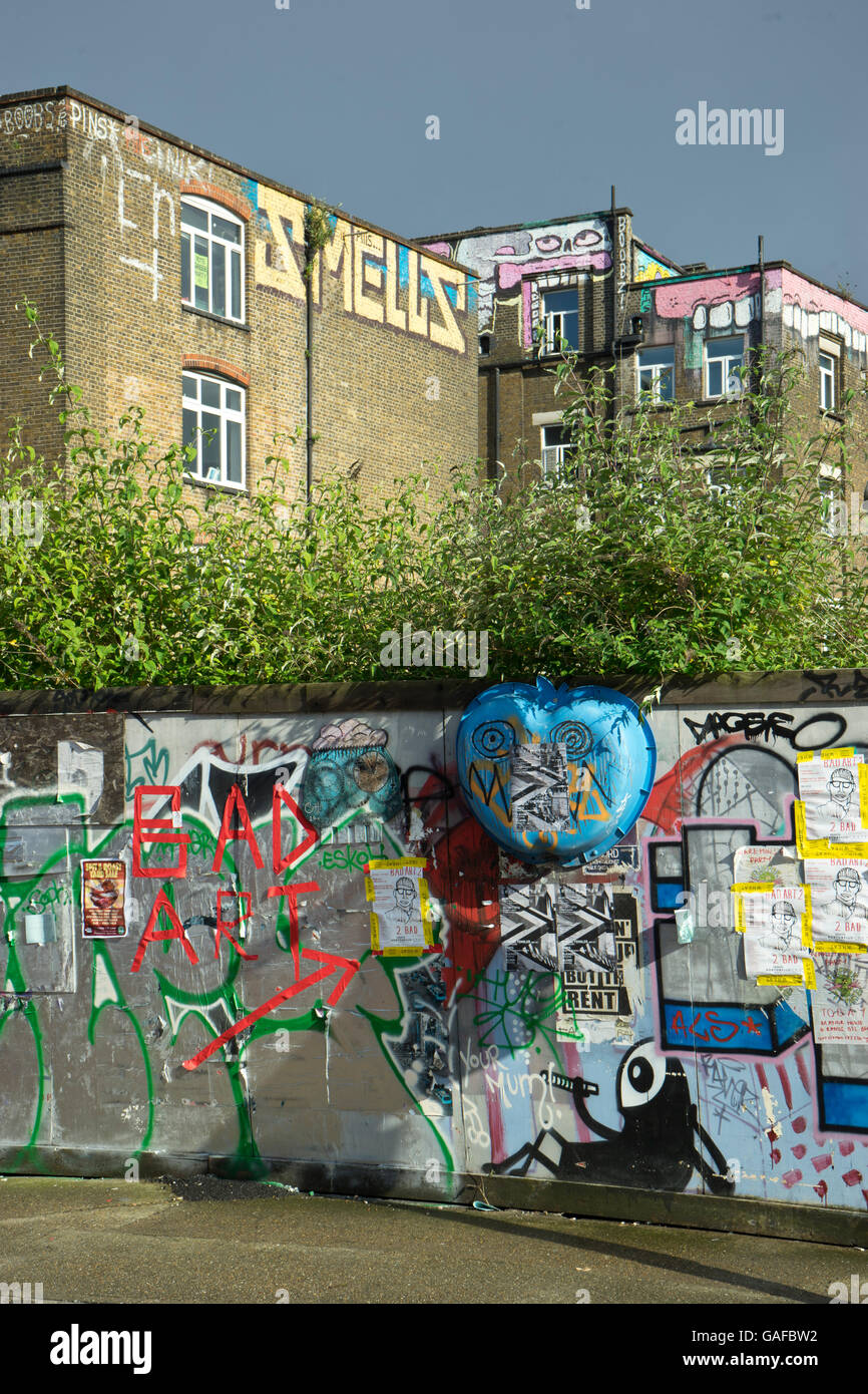 Hackney Wick warehouses and pubs converted to art studios near Olympic