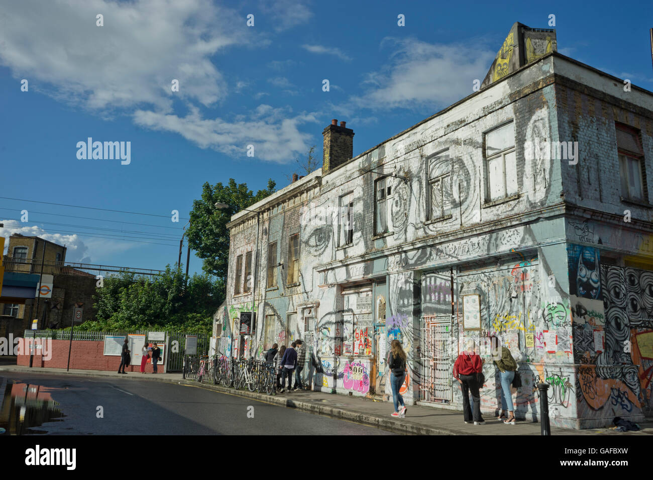 Hackney Wick warehouses and pubs converted to art studios near Olympic