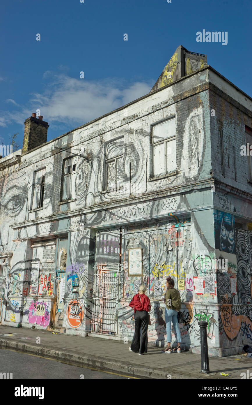Hackney Wick warehouses and pubs converted to art studios near Olympic