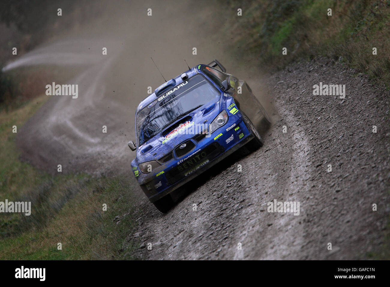 Xavier Pons of Spain in the Subaru Impreza WRC in the Wales Rally GB Stock  Photo - Alamy