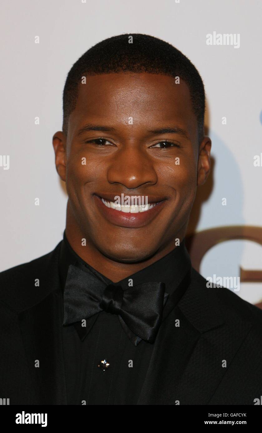 Nate Parker arrives at the premiere of The Great Debaters at the Arclight Cinerama Dome in Hollywood, Los Angeles. Stock Photo