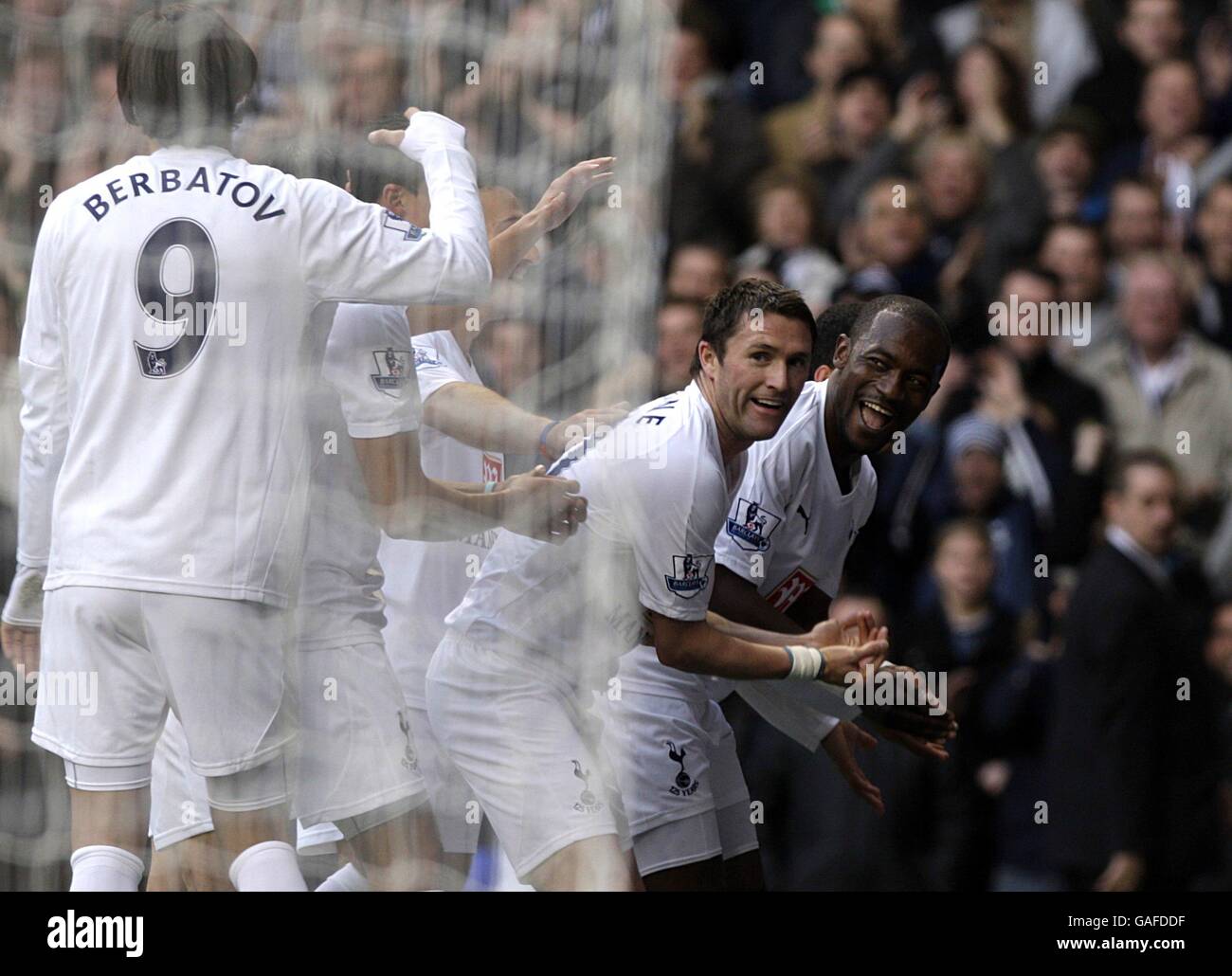 Tottenham Hotspurs Jermaine Jenas Celebrates His Goal With Team Mates tottenham-hotspurs-jermaine-jenas-celebrates-his-goal-with-team-mates