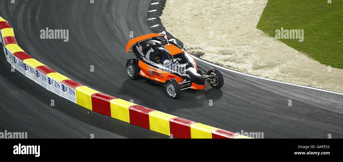 England's Andy Priaulx in action during the the Race of Champions 2007 at Wembley Stadium, London. Stock Photo