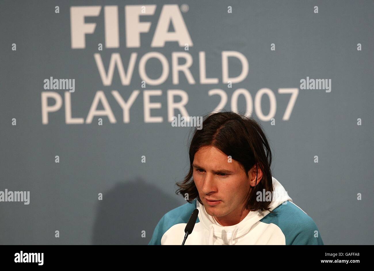 Barcelona's Lionel Messi at the FIFA World Player Gala Stock Photo