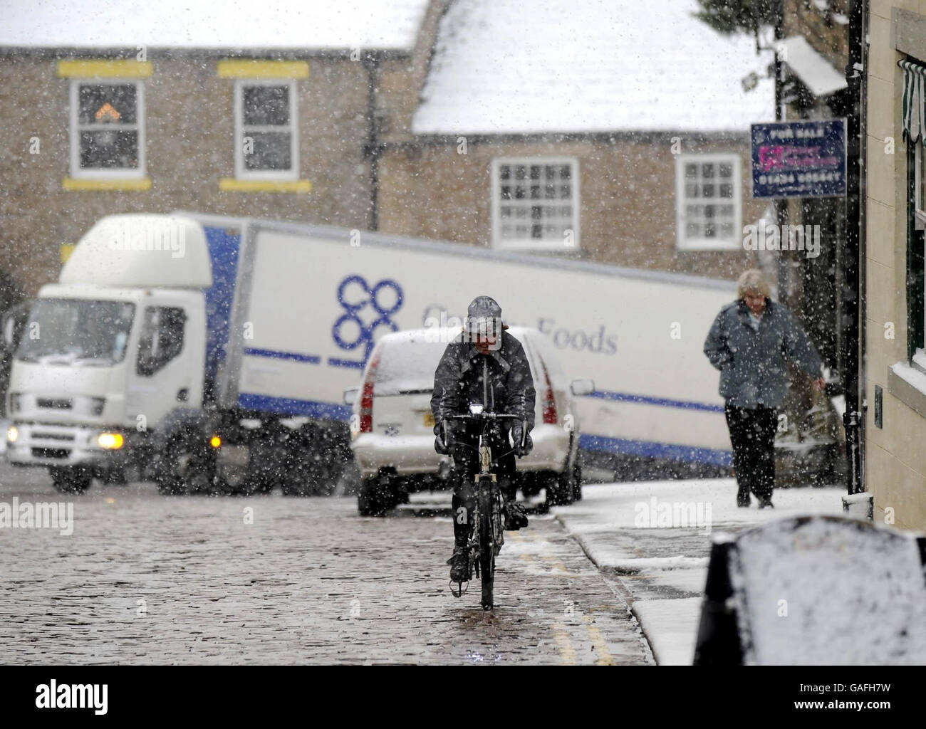 Snow in the UK Stock Photo