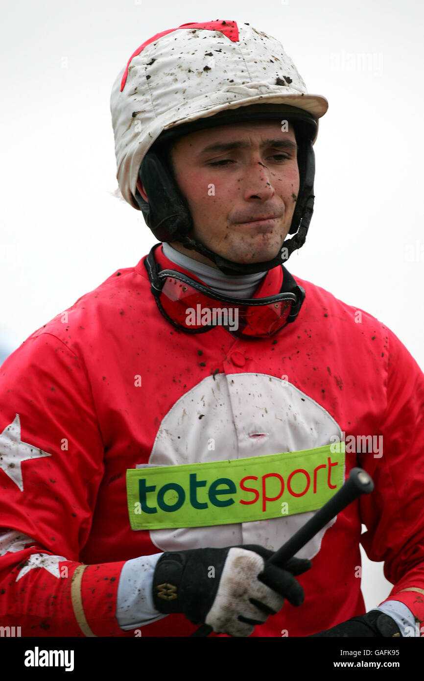 Horse Racing - Warwick Racecourse. Owen Nelmes, Jockey Stock Photo