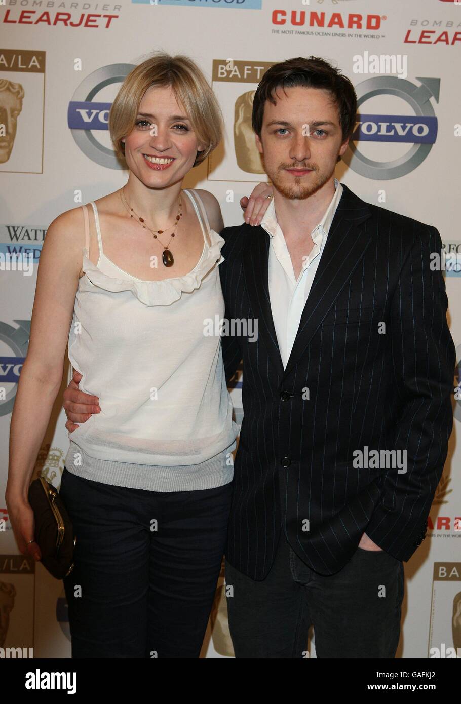 James McAvoy and Anne-Marie Duff arrive at the Bafta Tea Party held at the Beverly Hills Hotel, Los Angeles. Stock Photo