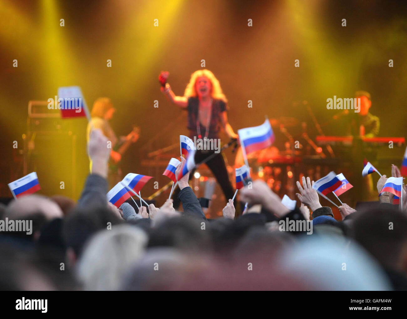 Perform russian winter festival in trafalgar square hi-res stock