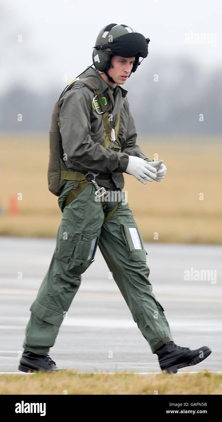 Prince William on the ground after he went flying while training at ...