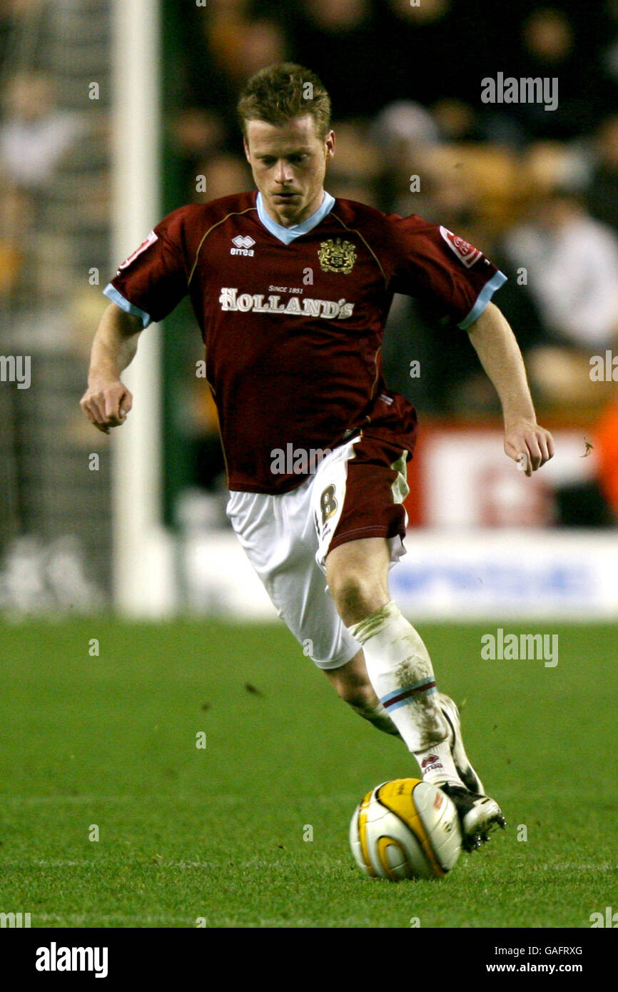 Soccer - Coca-Cola Football League Championship - Wolverhampton Wanderers v Burnley - Molineaux Stadium. Alan Mahon, Burnley Stock Photo