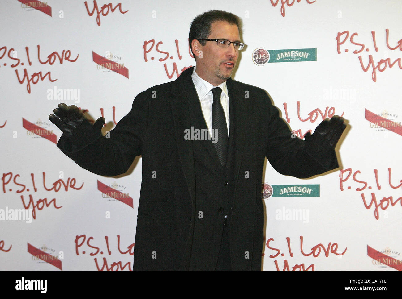 Director Richard La Gravenese arrives for the European Premiere of his new movie 'PS I Love you' at the Savoy Theater in Dublin. Stock Photo