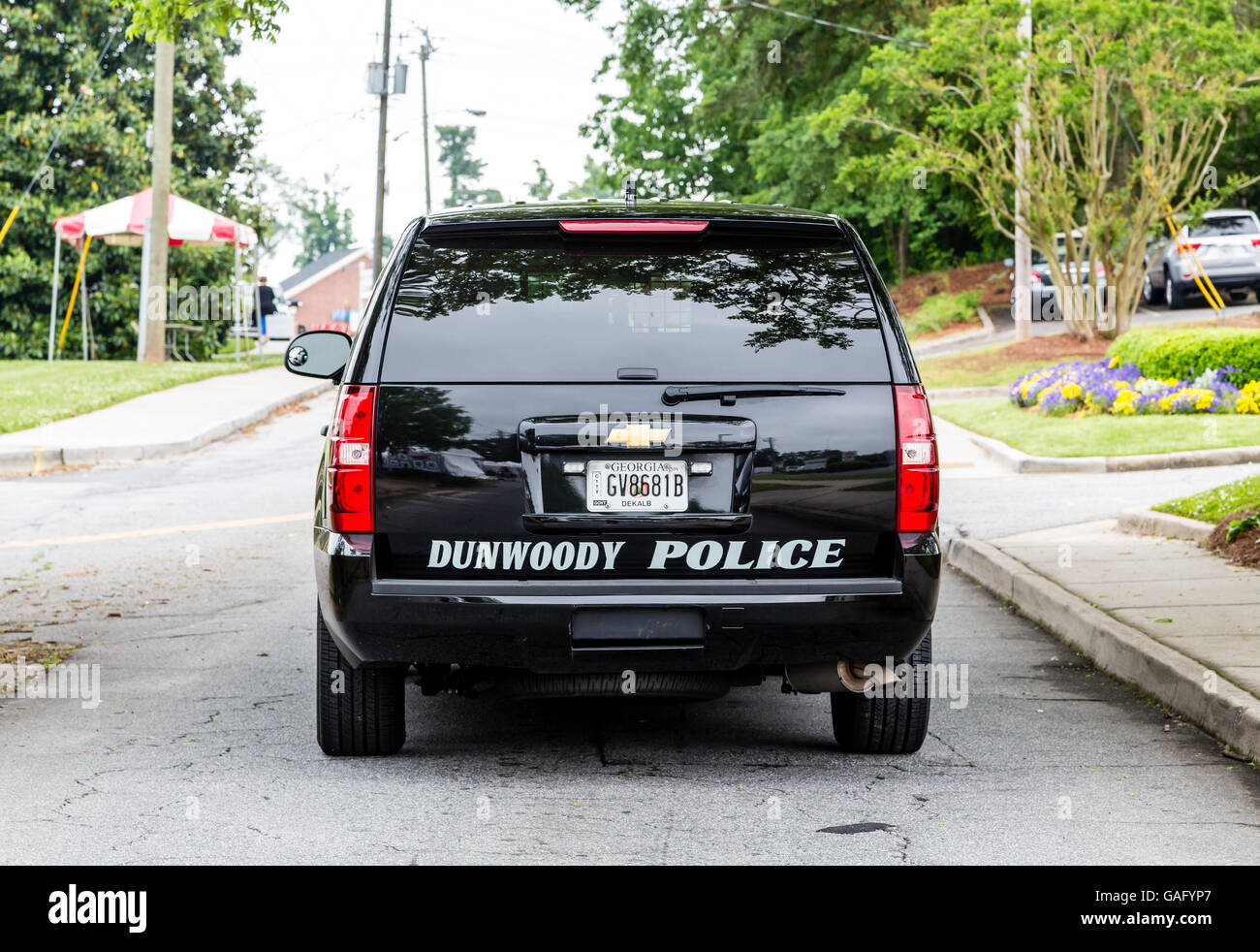 Dunwoody Police SUV in street Stock Photo