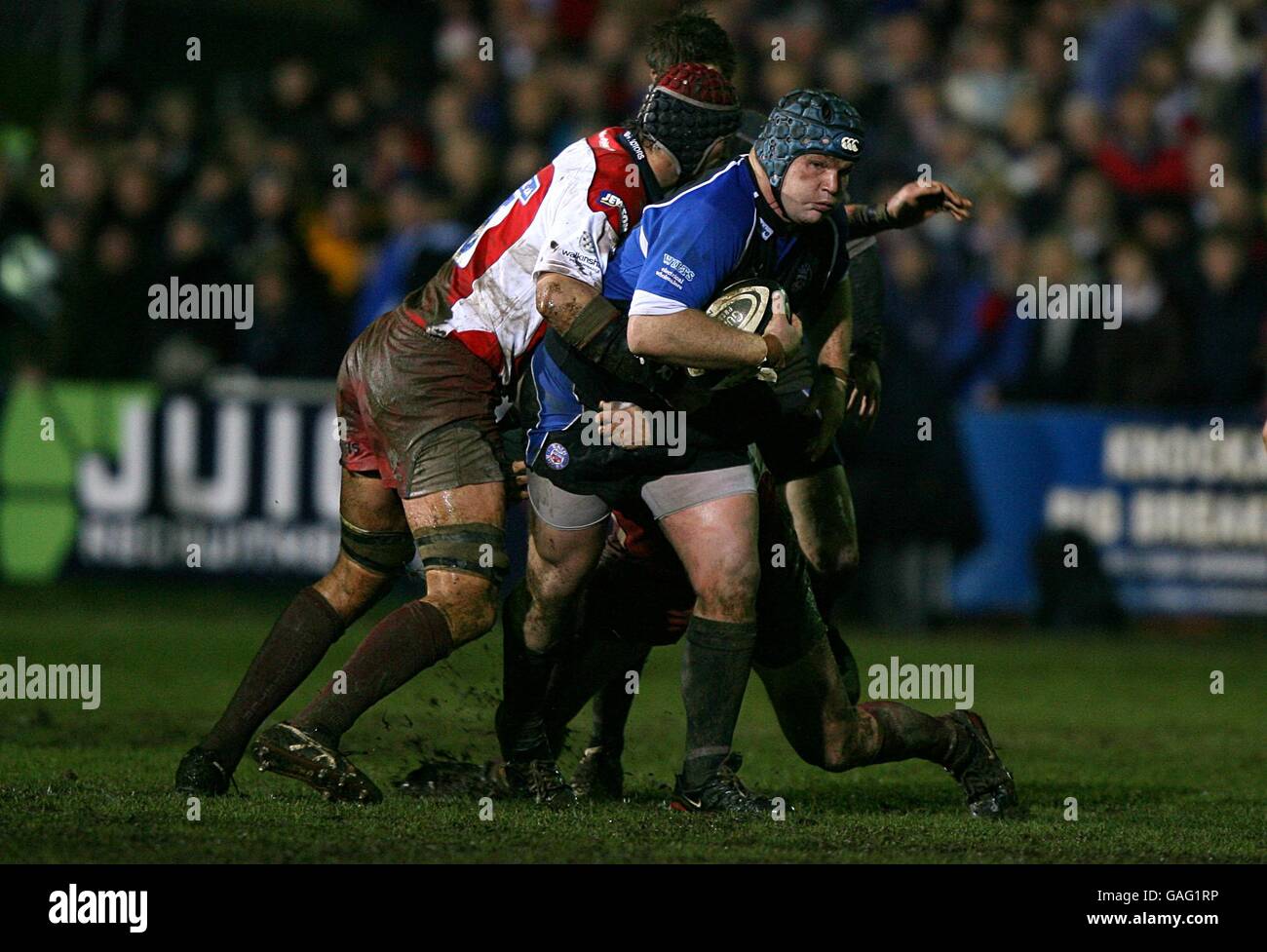 Matt Stevens Rugby Bath Rugby's Matt Stevens powers through the Gloucester Rugby defence ...